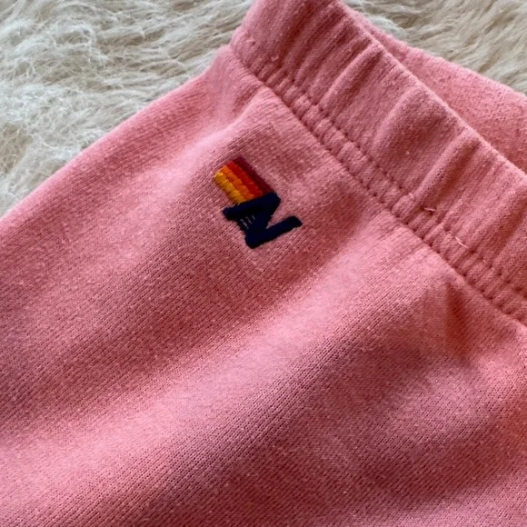 Aviator Nation Kids Pink Sweatpants with Striped Side - Picture 4 of 4